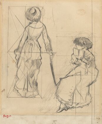 Study for ‘Mary Cassatt at the Louvre’ (recto)