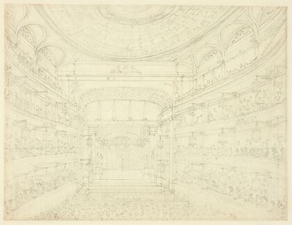 Study for New Covent Garden Theater, from Microcosm of London