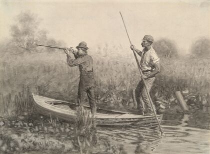 Study for Rail Shooting from a Punt