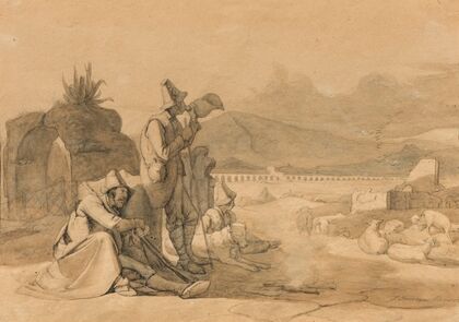  Study for Shepherds in the Roman Campagna
