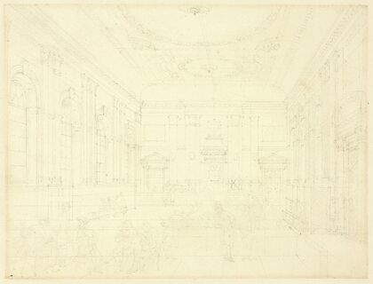 Study for South Sea House, Dividend Hall, from Microcosm of London