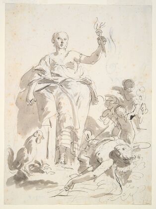Study for the fresco Industry Triumphing over Idleness, at the Villa Lochi al Biron