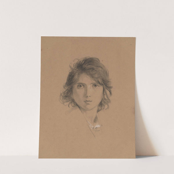 Study for the head of a boy in &#039;Peasants of the Campagne&#039; during the Vintage by George Frederic Watts