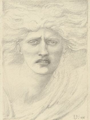 Study for the head of Medusa for ‘The Finding of Medusa’ (1876)