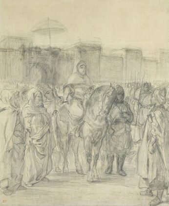 Study for ‘The Sultan of Morocco and His Entourage’ (1845)