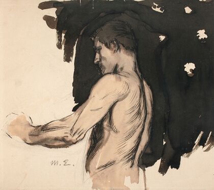 Study, Half-Length Figure of a Naked Man