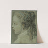 Study; Head of a Young Girl Facing to the Left by Charles-André van Loo