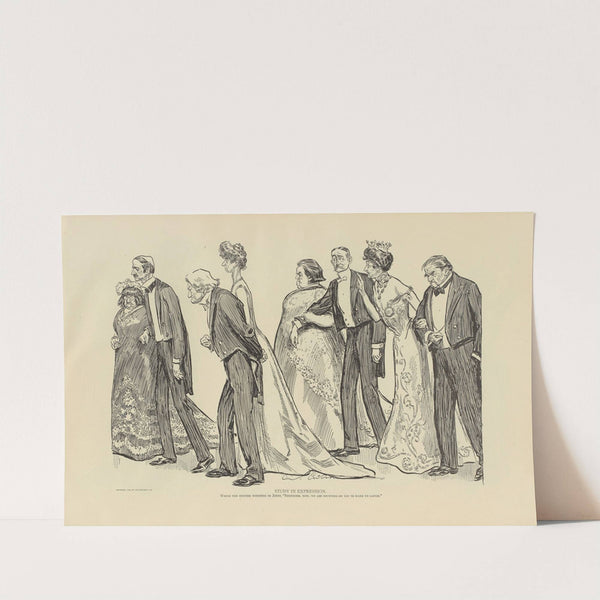 Study in expression, while the hostess whispers to Jones (1900-1905) by Charles Dana Gibson