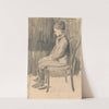 Study of a Boy Seated on a Chair by Eduard Putra