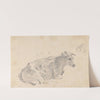Study of a cow lying down, and facing right by Sawrey Gilpin