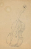 Study of a Double Bass for the Painting Slovak Wedding