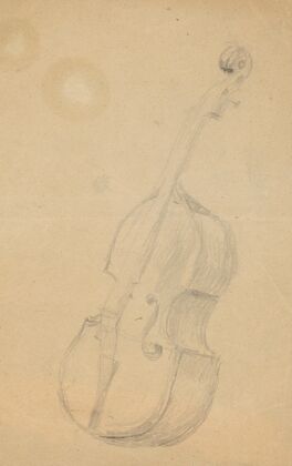 Study of a Double Bass for the Painting Slovak Wedding