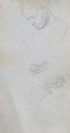 Study of a Face, ears (1860s)