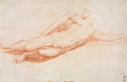 Study of a Fallen Soldier (possibly the Conversion of Saul) (recto)