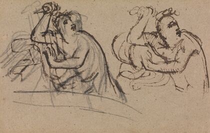 Study of a Figure, Holding a Dagger