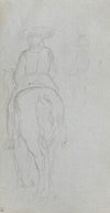 Study of a Figure on Horseback seen from behind (1860s)