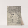 Study of a Girl with Two Children at a Stile by George Holmes