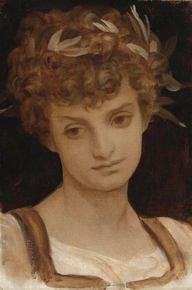 Study Of A Girl’s Head, Wreathed In Laurel