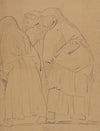 Study of a Group of Robed, Standing Figures