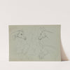 Study of a Horse&#039;s Head and Two Donkeys by Myles Birket Foster