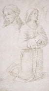 Study of a Kneeling Youth and of the Head of Another (1500)