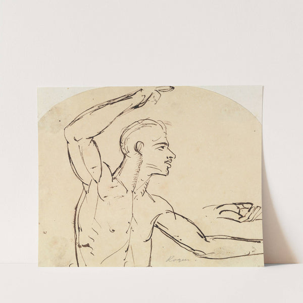 Study of a Male Nude. by Benjamin Robert Haydon