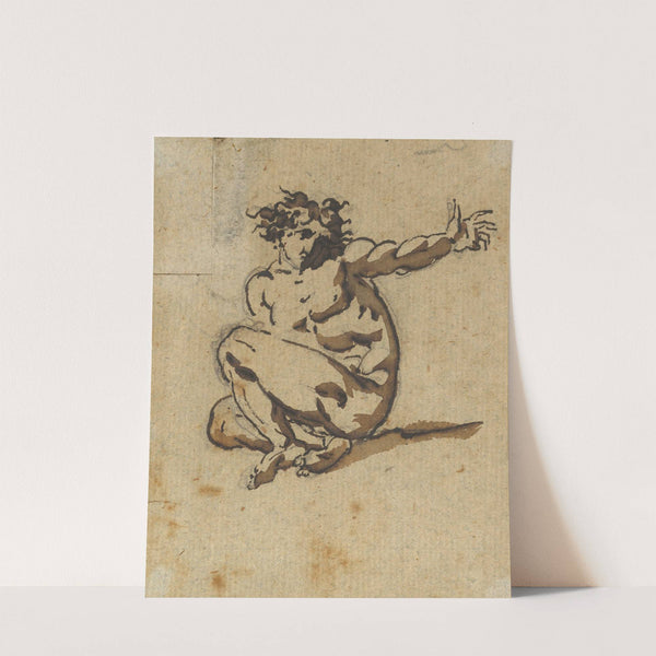 Study of a Male Nude (Althaemenes) in Despair by Nicolai Abildgaard