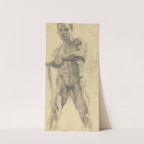 Study of a Man Holding a Cane in his Hand by Emil Alexay-Olexák