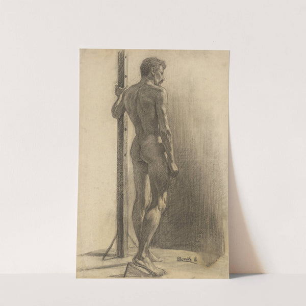 Study of a Man Holding a Pole (1910–1920) by Emil Alexay-Olexák