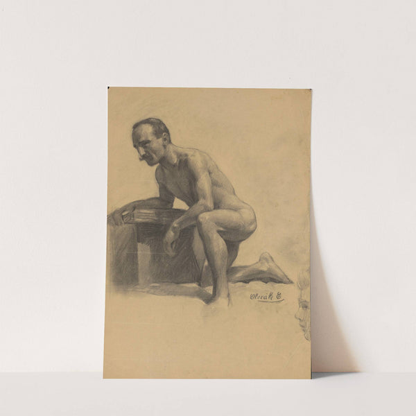 Study of a Man Kneeling on One Knee by Emil Alexay-Olexák