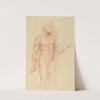 Study of a Man’s Figure, Holding Rod behind Back by Alphonse Legros