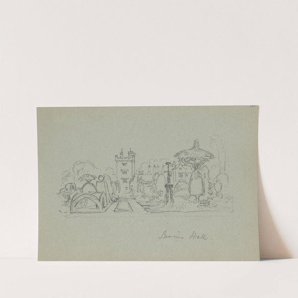 Study of a Mansion with Gardens, Leonis Hall by Myles Birket Foster