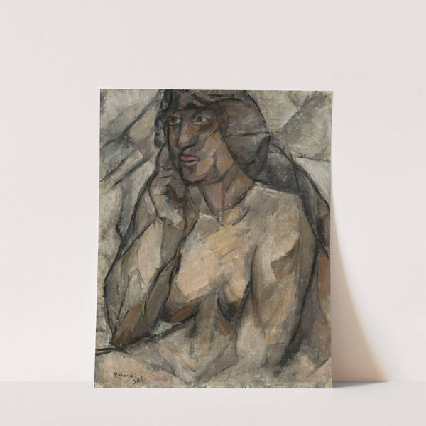 Study of a nude (Female half-nude) by Tadeusz Makowski