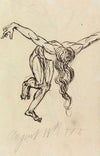 Study of a Nude, Leaning Forward, with Arms Extended Out