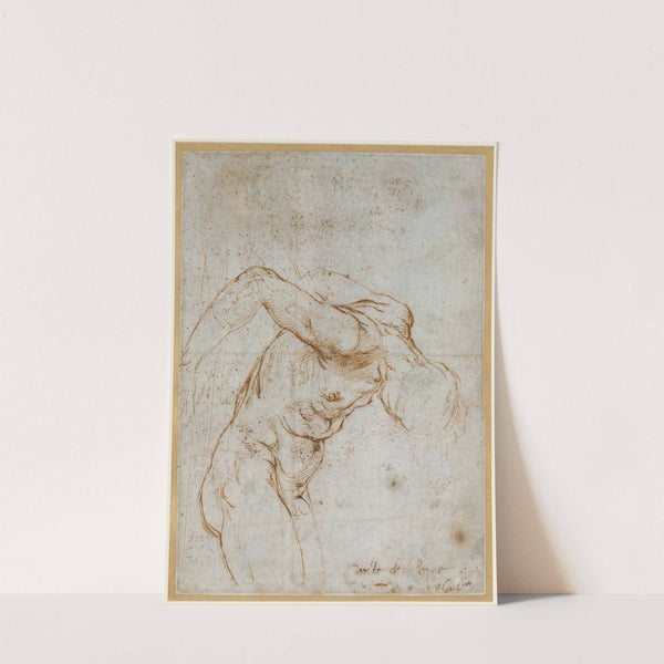 Study of a Nude Male Figure by Raphael