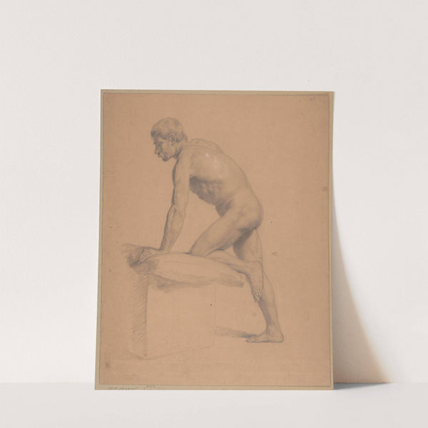 Study of a nude male by Józef Simmler
