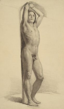 Study of a nude male to the figure of St. Sebastian