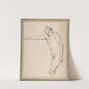 Study of a Nude Man Holding Bottles by Jean-Antoine Watteau