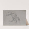 Study of a Nude Man in an Action Pose Seen from the Side by Giacomo Zoboli