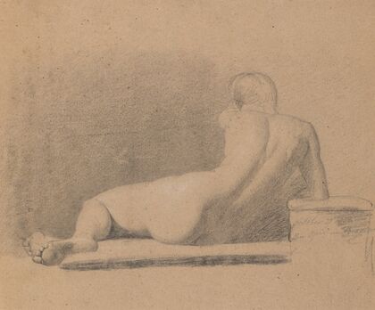 Study of a Reclining, Nude Figure
