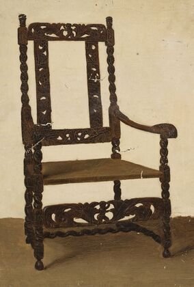 Study of a Renaissance armchair