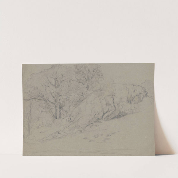Study of a rock by Otto Scholderer