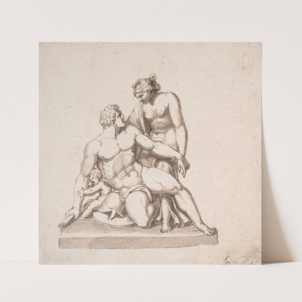 Study of a sculptural group: Mars, Venus and Cupid by John Deare