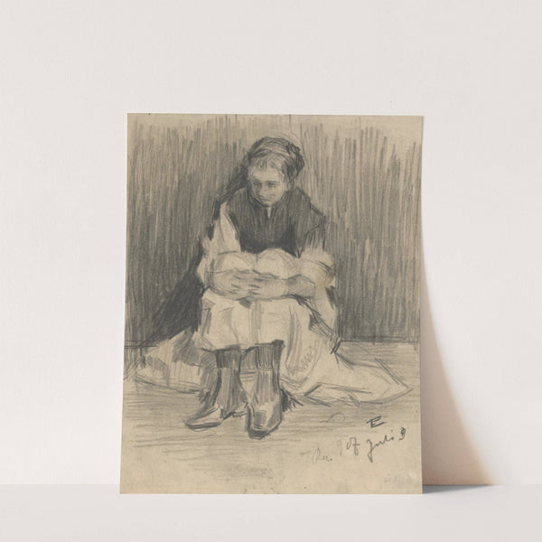 Study of a Seated Girl by Eduard Putra