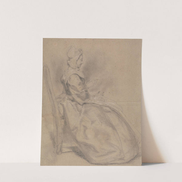 Study of a Seated Lady by Hubert-François Gravelot