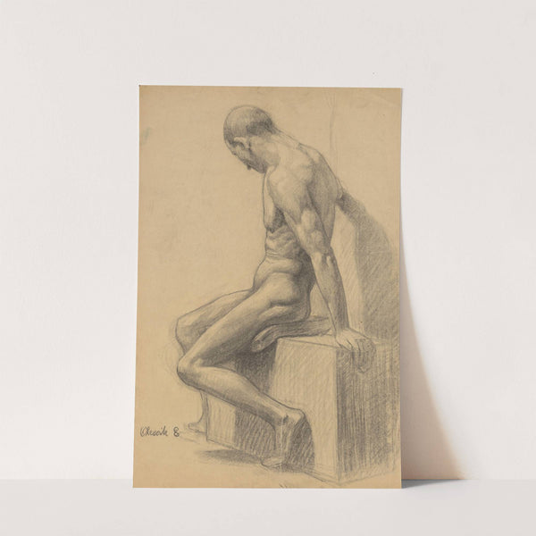 Study of a Seated Man by Emil Alexay-Olexák