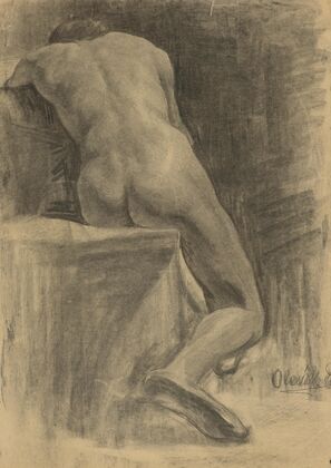 Study of a Seated Man (1910–1920)