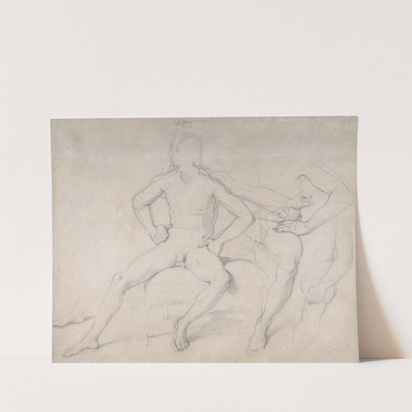 Study of a Seated Nude Male by Jean Auguste Dominique Ingres