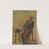 Study of a Seated Old Man by Gustáv Mallý