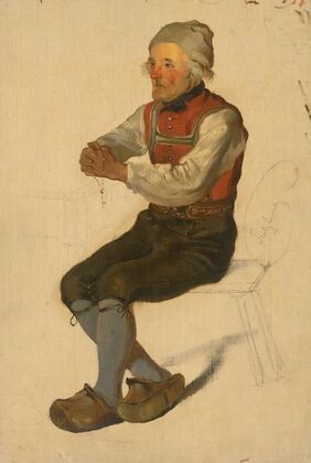 Study of a Seated Peasant — size preview
